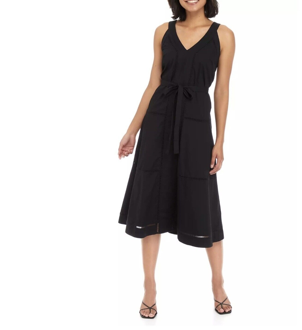 The Limited Poplin Sleeveless Stretch Dress Black XL